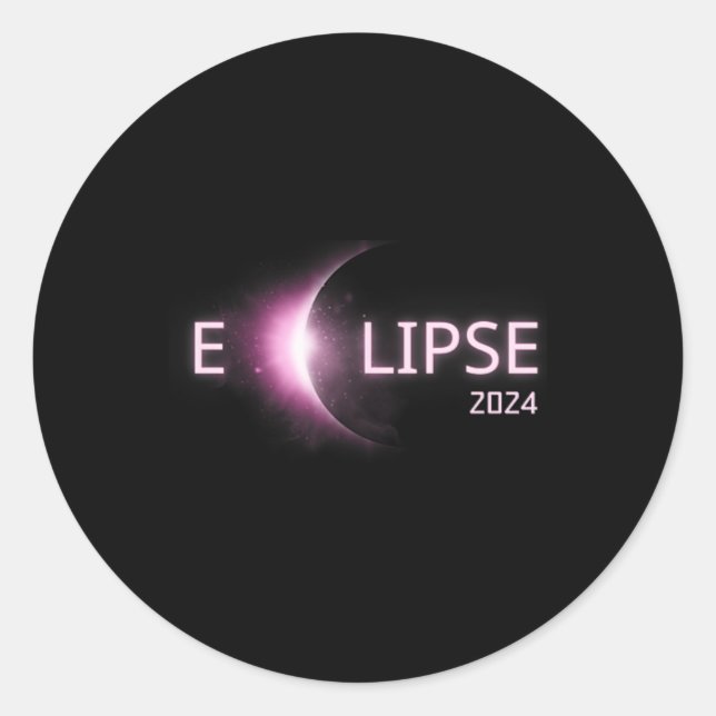 Totality Solar Eclipse 2024 Total Solar Eclipse 4. Classic Round Sticker (Front)
