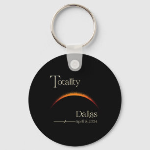 Totality Solar Eclipse Dallas Texas Total Solar Ec Key Ring