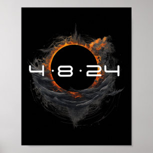 Totality Spring 2024 4-8-2024 Total Solar Eclipse Poster