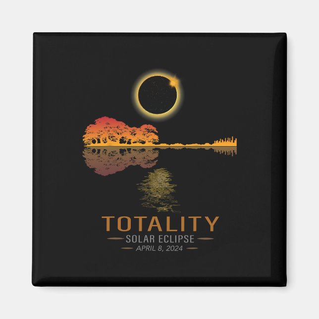 Totality Spring 4 08 24 Total Solar Eclipse Guitar Magnet (Front)