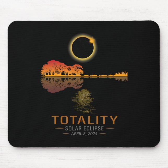 Totality Spring 4 08 24 Total Solar Eclipse Guitar Mouse Pad (Front)
