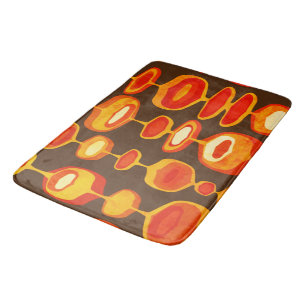 totally 60s 70s retro bath mat - rug