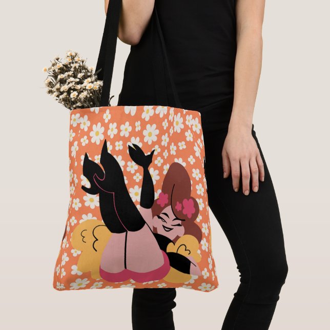 Totally 80s Fashion Illustration Totes (Close Up)