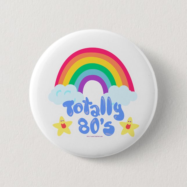 Totally 80s Fun Cartoon Rainbow Kawaii 6 Cm Round Badge (Front)