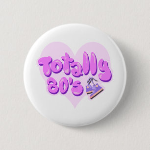 Totally 80s Heart 6 Cm Round Badge