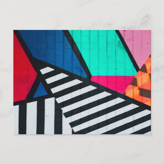 Totally 80s Painted Brick Block Colours Postcard (Front)