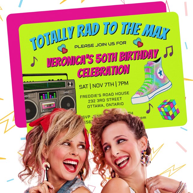 Totally 80s Retro Birthday Party Invitation (Creator Uploaded)