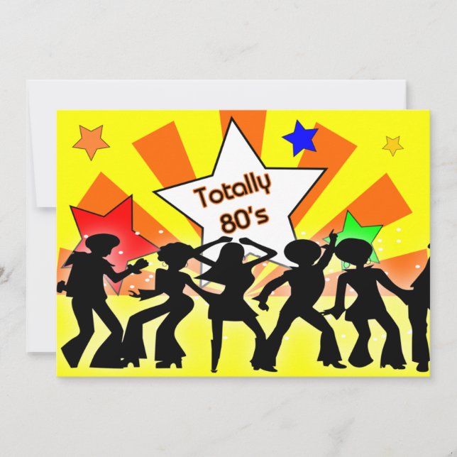 totally 80's retro  party Invitation (Front)