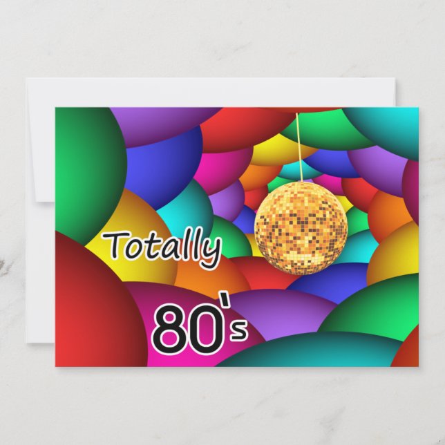 totally 80's retro  party Invitation (Front)