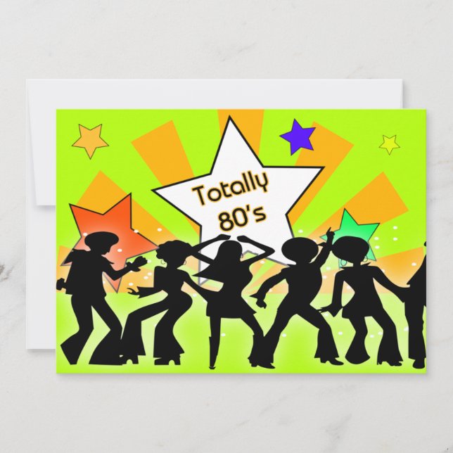 totally 80's retro  party Invitation (Front)