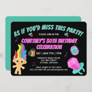 Totally 90s Retro Birthday Party Invitation