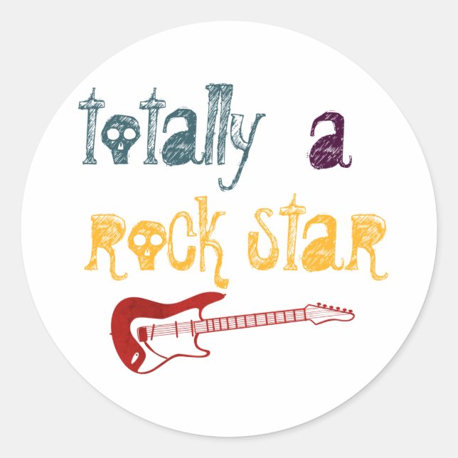 totally a rock star sticker (Front)