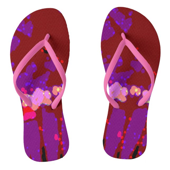 Totally Abstract Bougainvillea Jandals (Footbed)