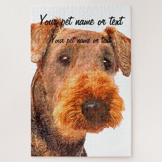 Totally Adorable, Airedale Terrier Dog Jigsaw Puzzle (Vertical)
