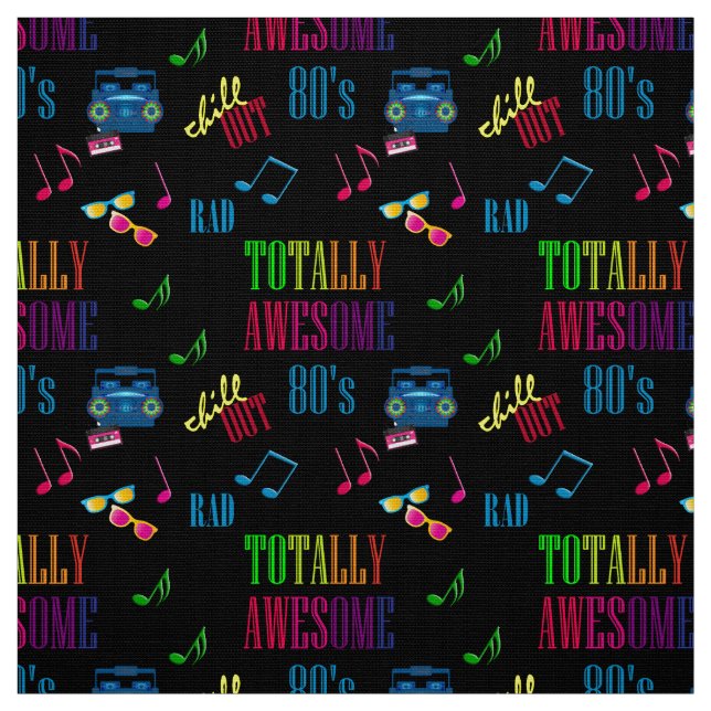 Totally Awesome 80's Pattern Fabric (Swatch)