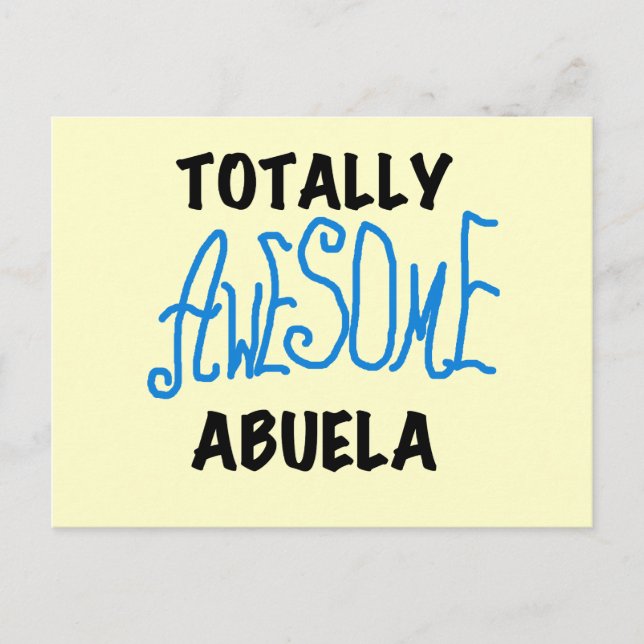 Totally Awesome Abuela Blue Tshirts and GIfts Postcard (Front)