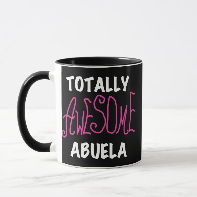 Totally Awesome Abuela Pink T-shirts and Gifts Mug (Left)