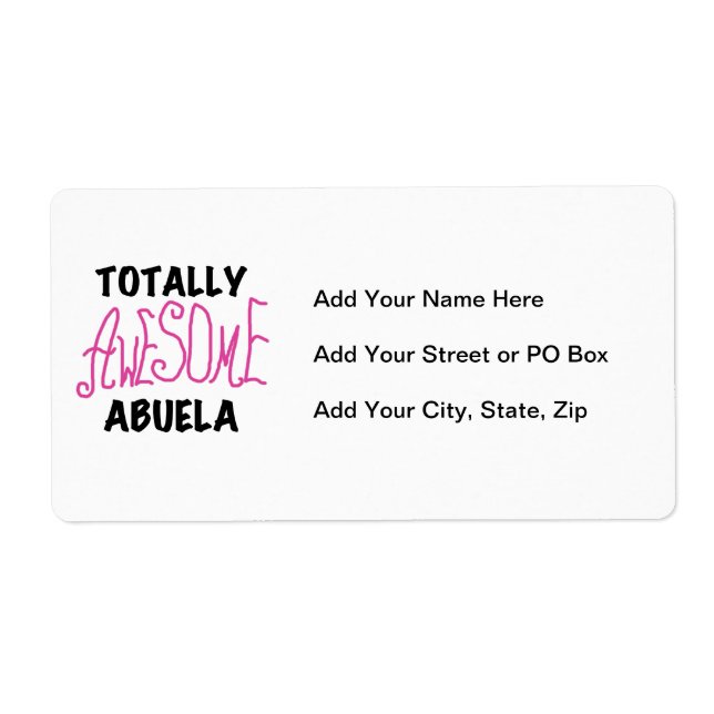 Totally Awesome Abuela Pink Tshirts and GIfts (Front)