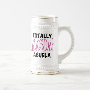 Totally Awesome Abuela Pink Tshirts and GIfts Beer Stein