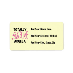 Totally Awesome Abuela Pink Tshirts and GIfts Label