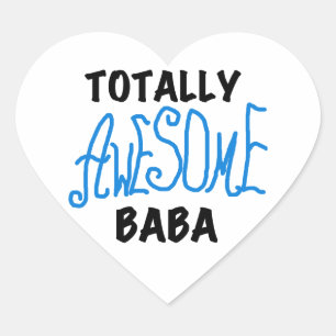 Totally Awesome Baba Tshirts and Gifts Heart Sticker