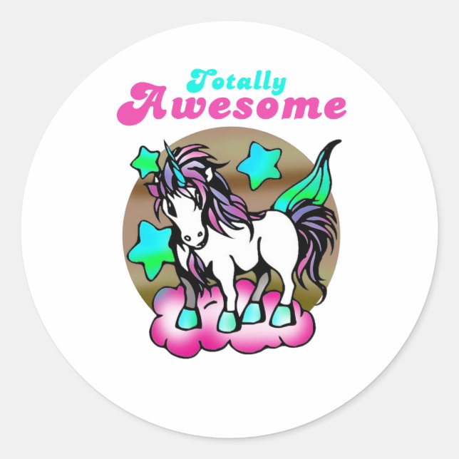 Totally Awesome Classic Round Sticker (Front)