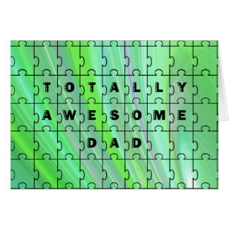 Totally Awesome Dad Puzzle Green