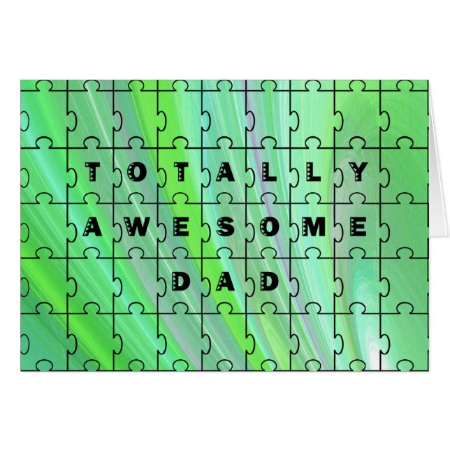 Totally Awesome Dad Puzzle Green (Front Horizontal)