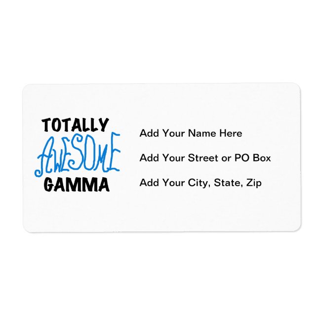 Totally Awesome Gamma Blue Tshirts and Gifts (Front)