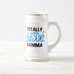 Totally Awesome Gamma Blue Tshirts and Gifts Beer Stein