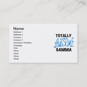 Totally Awesome Gamma Blue Tshirts and Gifts Business Card