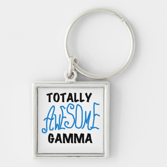 Totally Awesome Gamma Blue Tshirts and Gifts Key Ring (Front)