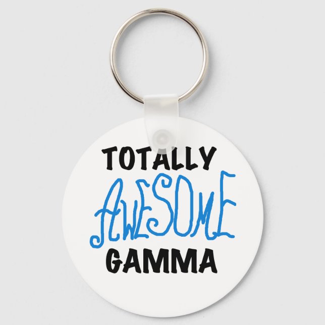 Totally Awesome Gamma Blue Tshirts and Gifts Key Ring (Front)