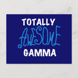 Totally Awesome Gamma Blue Tshirts and Gifts Postcard
