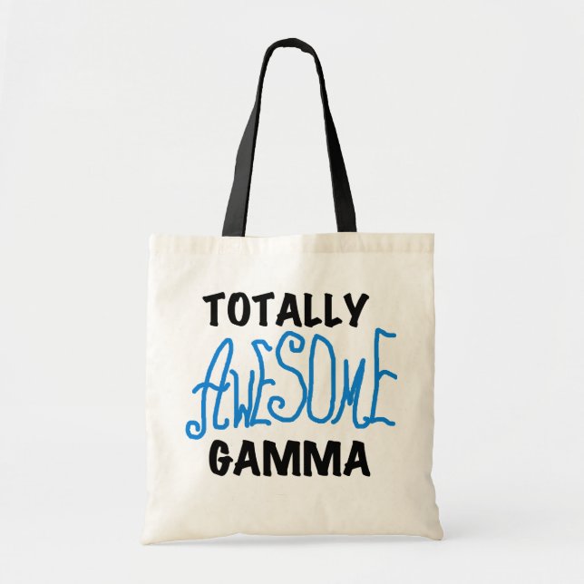 Totally Awesome Gamma Blue Tshirts and Gifts Tote Bag (Front)