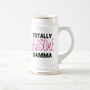 Totally Awesome Gamma Pink Tshirts and Gifts Beer Stein