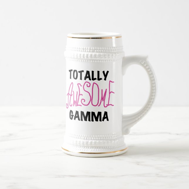 Totally Awesome Gamma Pink Tshirts and Gifts Beer Stein (Right)