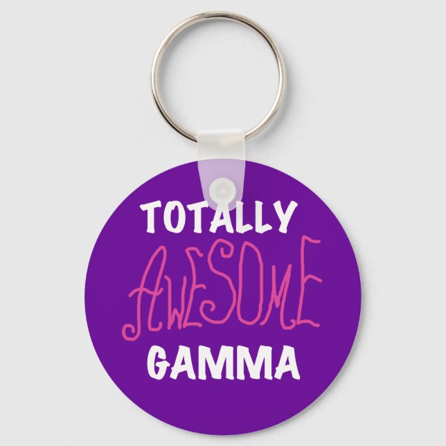 Totally Awesome Gamma Pink Tshirts and Gifts Key Ring (Front)