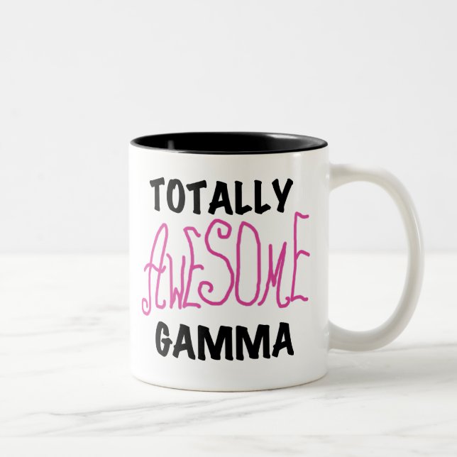 Totally Awesome Gamma Pink Tshirts and Gifts Two-Tone Coffee Mug (Right)