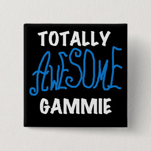 Totally Awesome Gammie Blue T-shirts and Gifts 15 Cm Square Badge