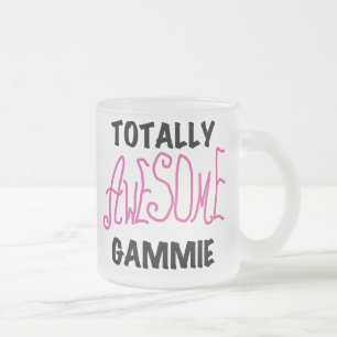 Totally Awesome Gammie Pink T-shirts and Gifts Frosted Glass Coffee Mug