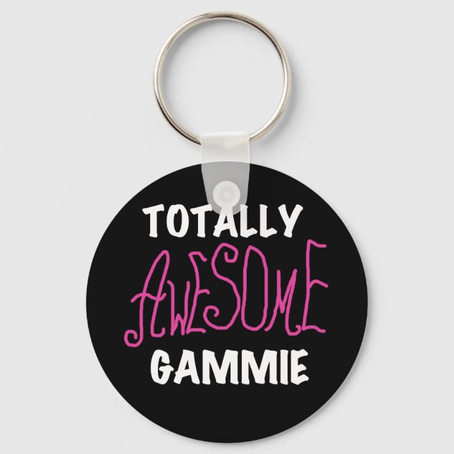 Totally Awesome Gammie Pink T-shirts and Gifts Key Ring (Front)