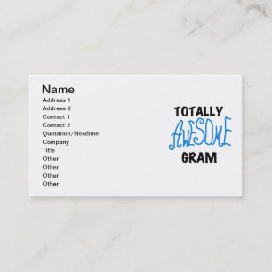 Totally Awesome Gram Blue Tshirts and Gifts Business Card