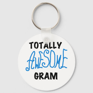 Totally Awesome Gram Blue Tshirts and Gifts Key Ring
