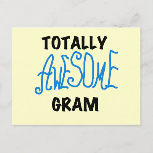 Totally Awesome Gram Blue Tshirts and Gifts Postcard