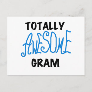Totally Awesome Gram Blue Tshirts and Gifts Postcard