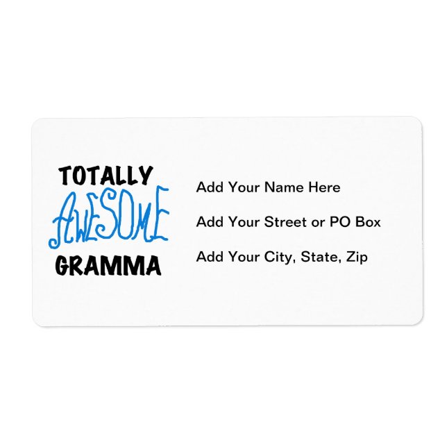 Totally Awesome Gramma Blue Tshirts Gifts (Front)