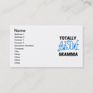Totally Awesome Gramma Blue Tshirts Gifts Business Card