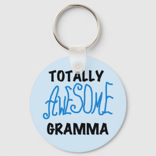 Totally Awesome Gramma Blue Tshirts Gifts Key Ring