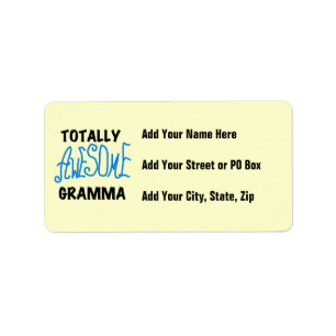 Totally Awesome Gramma Blue Tshirts Gifts Label